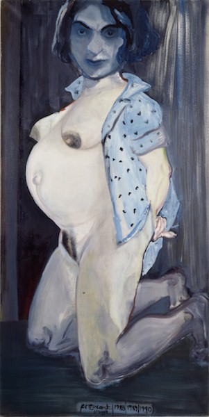 Marlene Dumas Pregnant Image, 1988-1990 Olio su tela 180 x 90 cm Collezione Connie e Jack Tilton Courtesy l’artista; David Zwirner, New York/Londra 