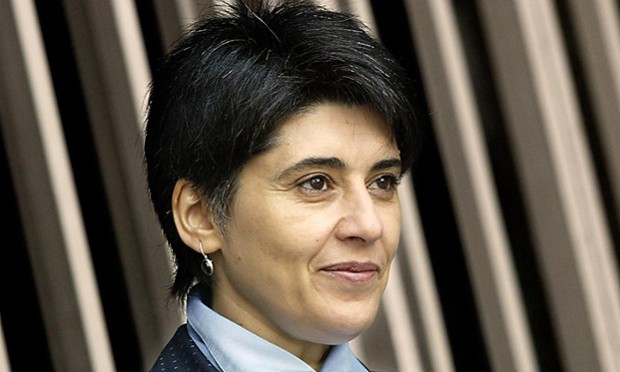 Kurdish activist and former MP Leyla Zana leaves from the court building after her trial in Ankara, 22 October 2004. Zana, released from prison in June after a 10-year jail term, announced Friday the creation of a new political party, shortly before she was to go on trial for the third time for alleged ties with armed Kurdish rebels. Zana was the first Kurdish woman ever elected to Turkey's parliament and has been awarded the European Parliament's Sakharov prize for human rights.AFP PHOTO / TARIK TINAZAY. (Photo credit should read TARIK TINAZAY/AFP/Getty Images)